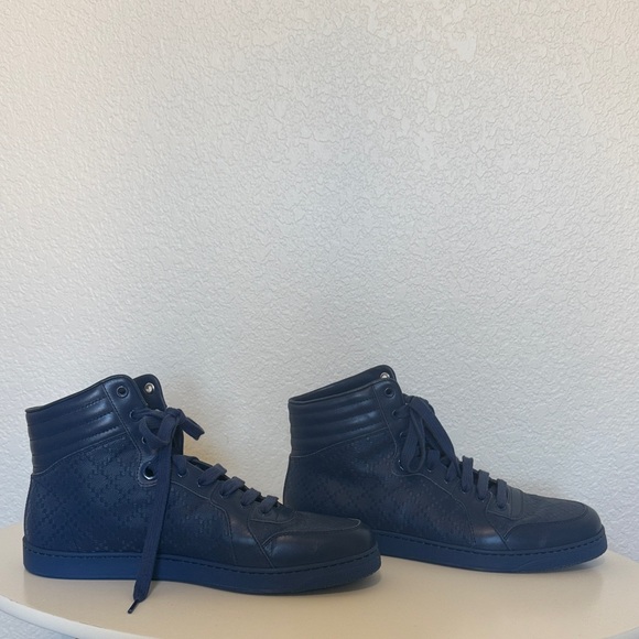 Men's Gucci Blue High-Top Sneakers